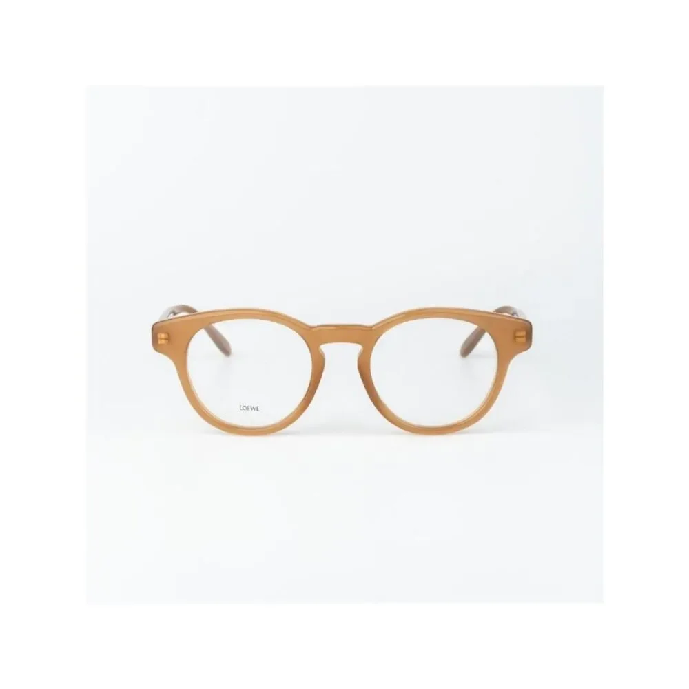 Loewe Women Eyeglasses Brown Round LW50085I SLIM 047 NEW AUTHENTIC